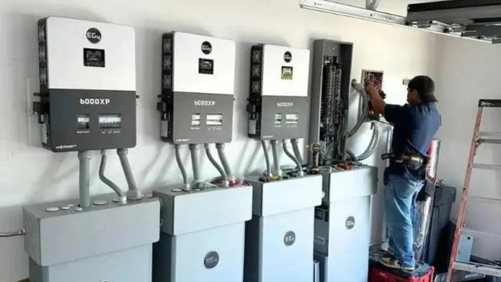 Home battery backup system connected to a standby generator by East Texas Generators for extended outage protection in Lindale, TX